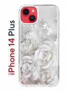 Чехол-накладка Apple iPhone 14 Plus (625954) Kruche PRINT White roses