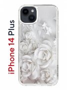 Чехол-накладка Apple iPhone 14 Plus (625954) Kruche PRINT White roses