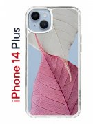 Чехол-накладка Apple iPhone 14 Plus (625954) Kruche PRINT Pink and white