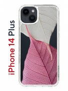 Чехол-накладка Apple iPhone 14 Plus (625954) Kruche PRINT Pink and white