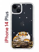 Чехол-накладка Apple iPhone 14 Plus (625954) Kruche PRINT тигр первый снег