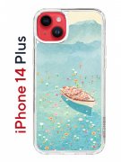 Чехол-накладка Apple iPhone 14 Plus (625954) Kruche PRINT озеро цветов