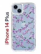 Чехол-накладка iPhone 14 Plus Kruche Print Сакура