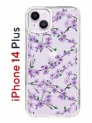 Чехол-накладка iPhone 14 Plus Kruche Print Сакура