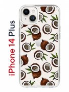 Чехол-накладка iPhone 14 Plus Kruche Print Кокосы