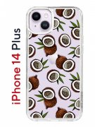 Чехол-накладка iPhone 14 Plus Kruche Print Кокосы