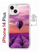 Чехол-накладка iPhone 14 Plus Kruche Print Magnet Лавандовый рай