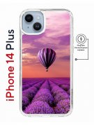 Чехол-накладка iPhone 14 Plus Kruche Print Magnet Лавандовый рай