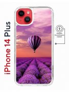 Чехол-накладка iPhone 14 Plus Kruche Print Magnet Лавандовый рай