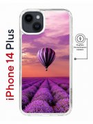 Чехол-накладка iPhone 14 Plus Kruche Print Magnet Лавандовый рай