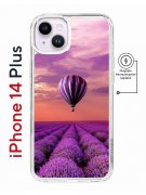 Чехол-накладка iPhone 14 Plus Kruche Print Magnet Лавандовый рай
