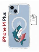 Чехол-накладка Apple iPhone 14 Plus (625965) Kruche PRINT Акула