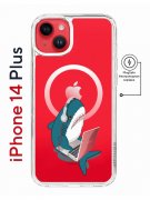 Чехол-накладка Apple iPhone 14 Plus (625965) Kruche PRINT Акула