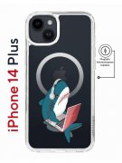 Чехол-накладка Apple iPhone 14 Plus (625965) Kruche PRINT Акула