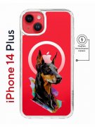 Чехол-накладка Apple iPhone 14 Plus (625965) Kruche PRINT Доберман