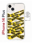 Чехол-накладка iPhone 14 Plus Kruche Magnet Print Warning
