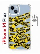 Чехол-накладка iPhone 14 Plus Kruche Magnet Print Warning