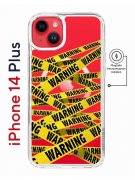 Чехол-накладка iPhone 14 Plus Kruche Magnet Print Warning