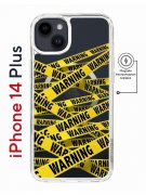 Чехол-накладка iPhone 14 Plus Kruche Magnet Print Warning