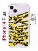 Чехол-накладка iPhone 14 Plus Kruche Magnet Print Warning