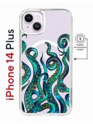 Чехол-накладка iPhone 14 Plus Kruche Magnet Print Щупальца
