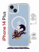 Чехол-накладка iPhone 14 Plus Kruche Magrope Print Fox
