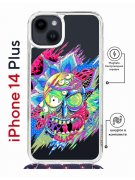 Чехол-накладка iPhone 14 Plus Kruche Magrope Print  Многоликий Рик