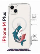 Чехол-накладка Apple iPhone 14 Plus (625962) Kruche PRINT Акула