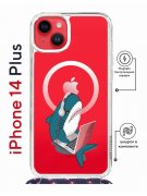 Чехол-накладка Apple iPhone 14 Plus (625962) Kruche PRINT Акула