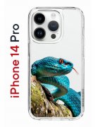 Чехол-накладка iPhone 14 Pro Kruche Print Змея