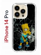 Чехол-накладка iPhone 14 Pro Kruche Print Барт Симпсон