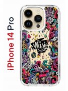 Чехол-накладка Apple iPhone 14 Pro (625958) Kruche PRINT Music