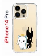  Чехол-накладка iPhone 14 Pro Kruche Print Angel Demon