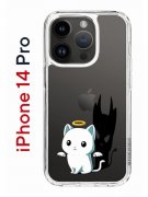 Чехол-накладка iPhone 14 Pro Kruche Print Angel Demon