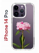 Чехол-накладка iPhone 14 Pro Kruche Print Пион