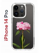 Чехол-накладка iPhone 14 Pro Kruche Print Пион