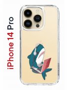 Чехол-накладка iPhone 14 Pro Kruche Print Акула