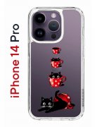 Чехол-накладка iPhone 14 Pro Kruche Print Котенок в чашке