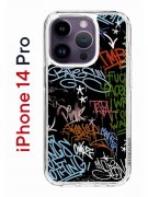 Чехол-накладка iPhone 14 Pro Kruche Print Граффити