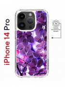 Чехол-накладка iPhone 14 Pro Kruche Magnet Print Purple leaves