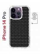Чехол-накладка iPhone 14 Pro Kruche Magnet Print Карбон