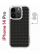 Чехол-накладка iPhone 14 Pro Kruche Magnet Print Карбон