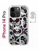 Чехол-накладка Apple iPhone 14 Pro (625964) Kruche PRINT Angry Cats