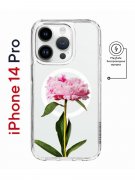 Чехол-накладка iPhone 14 Pro Kruche Magnet Print Пион