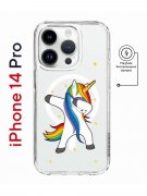 Чехол-накладка iPhone 14 Pro Kruche Magnet Print Единорожка