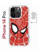 Чехол-накладка Apple iPhone 14 Pro (625964) Kruche PRINT Человек-Паук красный