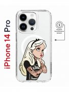 Чехол-накладка iPhone 14 Pro Kruche Magnet Print Tattoo Girl
