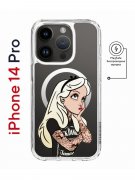 Чехол-накладка iPhone 14 Pro Kruche Magnet Print Tattoo Girl
