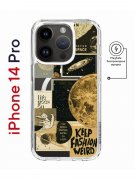 Чехол-накладка Apple iPhone 14 Pro (625964) Kruche PRINT Стикеры Космос