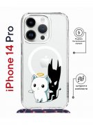 Чехол-накладка iPhone 14 Pro Kruche Magrope Print Angel Demon